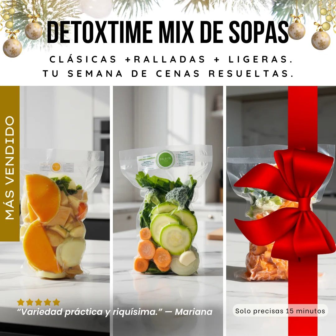 DETOXTIME MIX DE SOPAS | Tu Semana de Cenas Resueltas.(Caliente, Real y en 15 min).