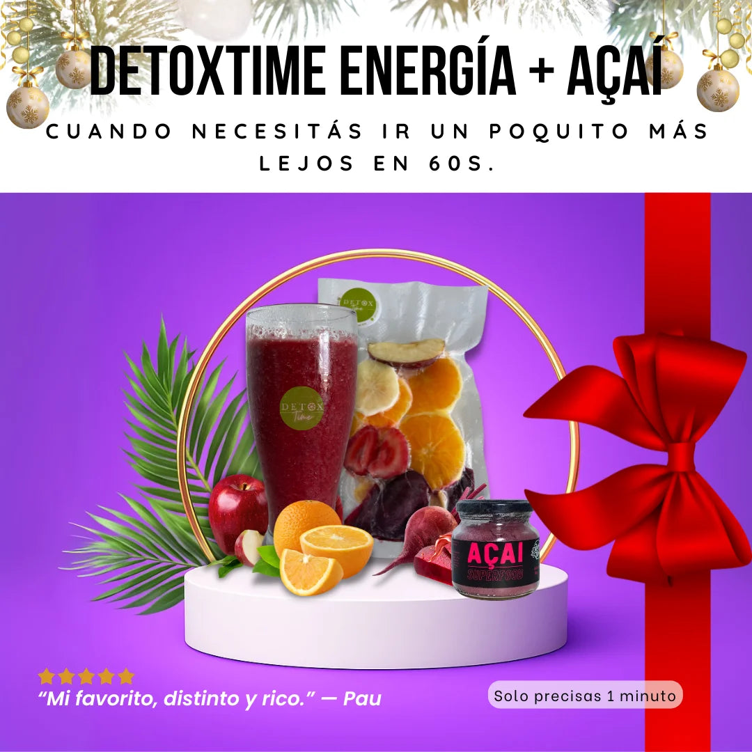 DETOXTIME ENERGÍA + AÇAÍ | Cuando Necesitás Ir un Poquito Más Lejos en 60s.(Energía + Recuperación).