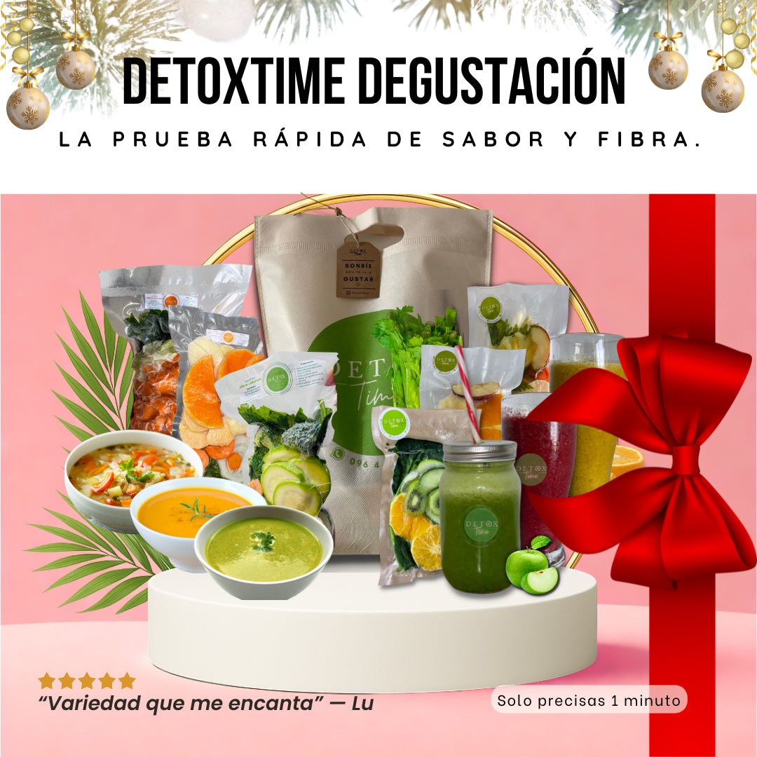 DETOXTIME DEGUSTACIÓN | La Prueba Rápida de Sabor y Fibra.(3 Jugos + 3 Sopas para convencerte).