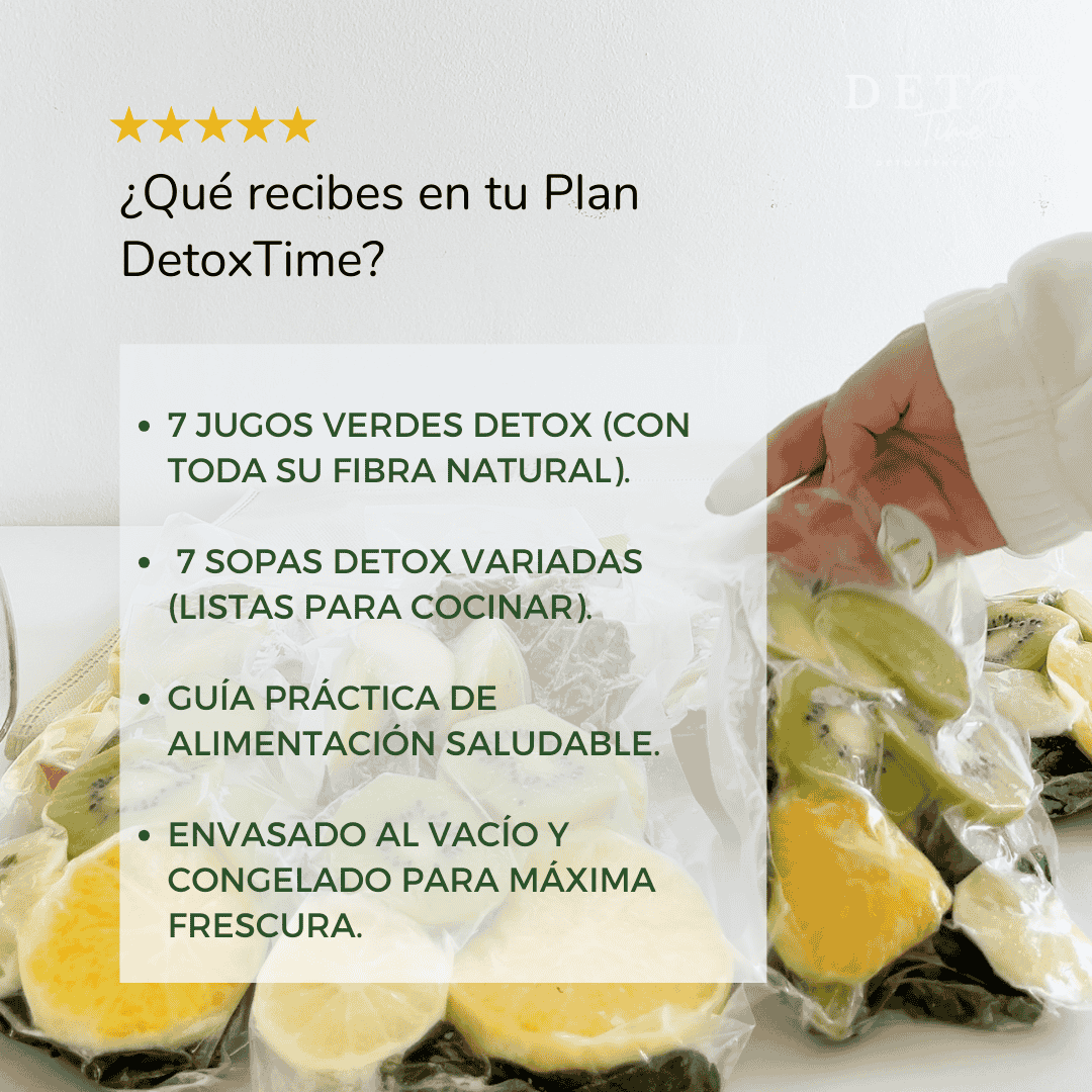 Plan Detox 7x7: jugos + sopas listos para cuidarte cada día