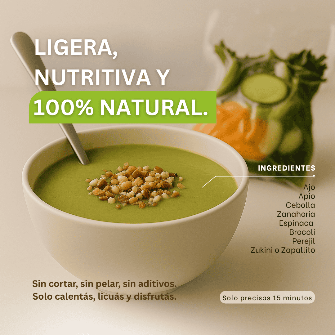 Sopa de verduras ligera
