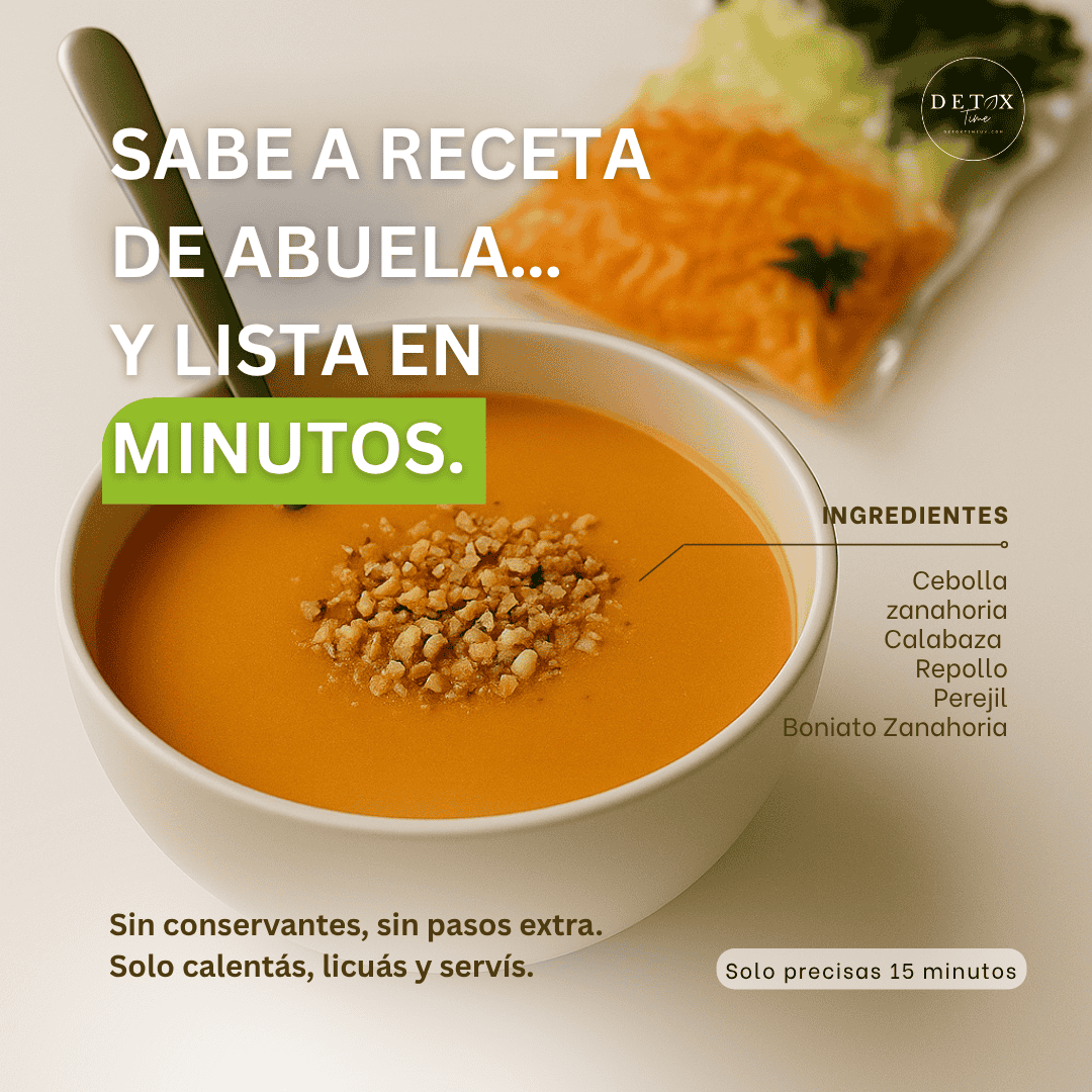 Sopa de Verduras Ralladas DetoxTime
