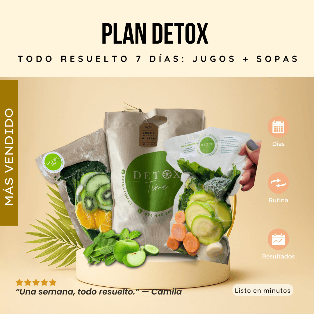 Plan Detox 7x7: Jugos + Sopas en minutos