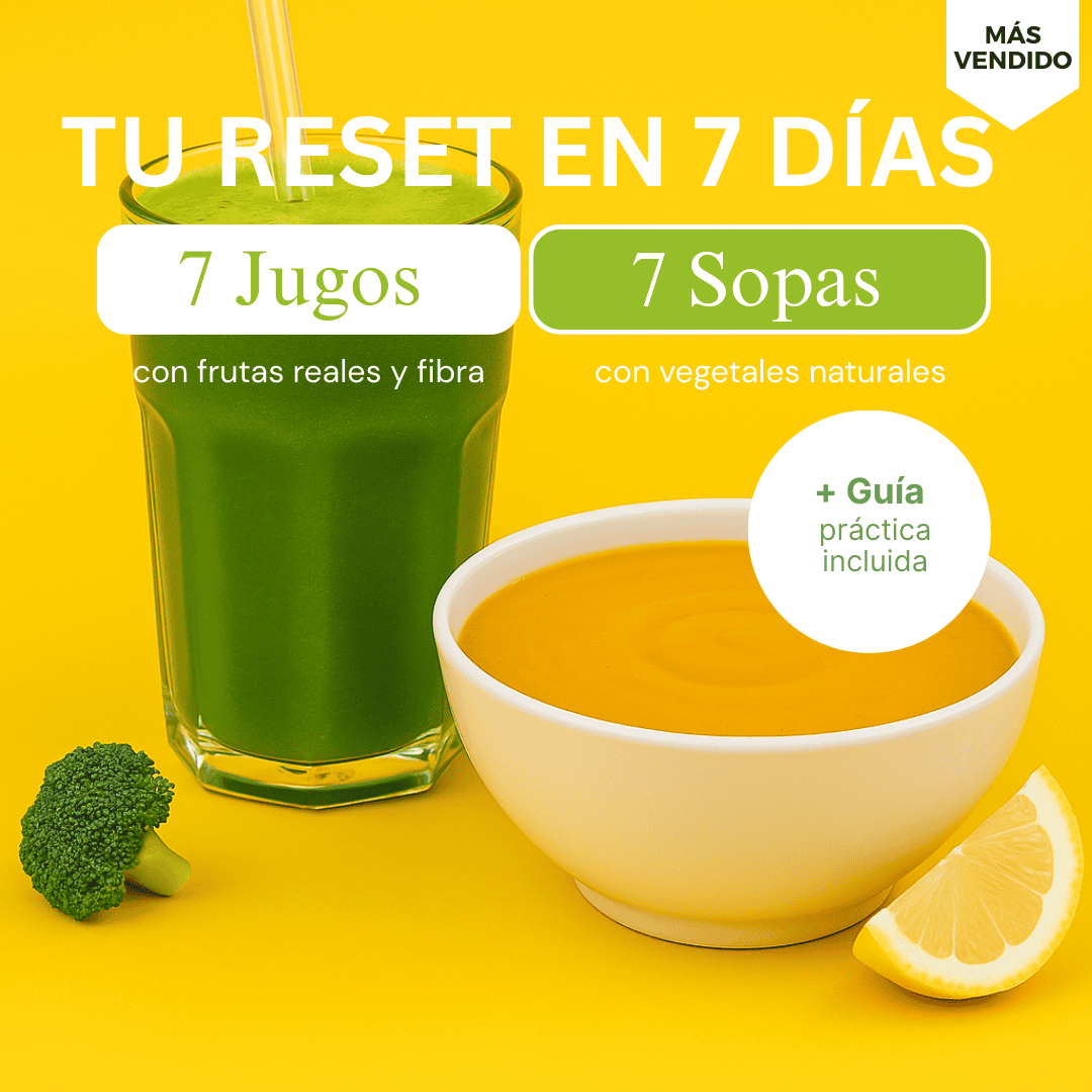 Plan Detox 7x7: jugos + sopas listos para cuidarte cada día
